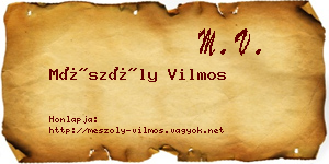 Mészöly Vilmos névjegykártya